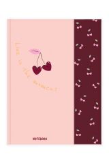 Matt Notebook A5 15x21 Mıknatıslı Kapak Defter Çizgili Kiraz