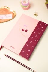 Matt Notebook A5 15x21 Mıknatıslı Kapak Defter Çizgili Kiraz