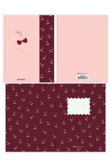 Matt Notebook A5 15x21 Mıknatıslı Kapak Defter Çizgili Kiraz