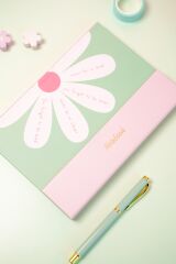 Matt Notebook A5 15x21 Mıknatıslı Kapak Defter Çizgili Papatya