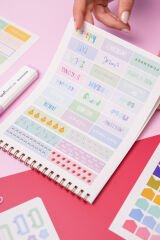 Matt Notebook A5 Sticker Book 788 Adet Renkli Etiket Defteri