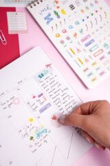 Matt Notebook A5 Sticker Book 788 Adet Renkli Etiket Defteri