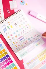 Matt Notebook A5 Sticker Book 788 Adet Renkli Etiket Defteri