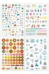 Matt Notebook A5 Sticker Book 788 Adet Renkli Etiket Defteri