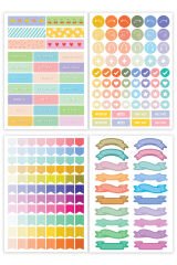 Matt Notebook A5 Sticker Book 788 Adet Renkli Etiket Defteri