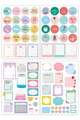 Matt Notebook A5 Sticker Book 788 Adet Renkli Etiket Defteri