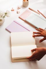 Matt Notebook 4’lü Tarihsiz Not Defter Seti Lastikli  – 2 Çizgisiz, 1 Çizgili, 1 Noktalı