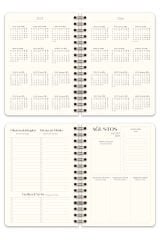 Matt Notebook 2025-2026 A5 Keten Akademik Ajanda Spiralli 15x21 cm - 17 Aylık Yeşil