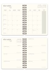 Matt Notebook 2025-2026 A5 Keten Akademik Ajanda Spiralli 15x21 cm - 17 Aylık Yeşil
