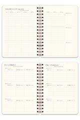 Matt Notebook 2025-2026 A5 Keten Akademik Ajanda Spiralli 15x21 cm - 17 Aylık Yeşil