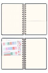 Matt Notebook 2025-2026 A5 Keten Akademik Ajanda Spiralli 15x21 cm - 17 Aylık Lacivert