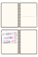 Matt Notebook 2025-2026 A5 Keten Akademik Ajanda Spiralli 15x21 cm - 17 Aylık Kahverengi