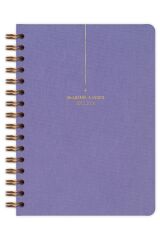 Matt Notebook 2025-2026 A5 Keten Akademik Ajanda Spiralli 15x21 cm - 17 Aylık Lila