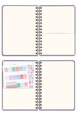 Matt Notebook 2025-2026 A5 Keten Akademik Ajanda Spiralli 15x21 cm - 17 Aylık Lila