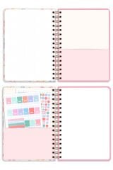 Matt Notebook 2025-2026 A5 Akademik Ajanda Spiralli 15x21 cm - 17 Aylık Fiyonklar