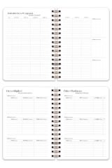 Matt Notebook 2025-2026 A5 Akademik Ajanda Spiralli 15x21 cm - 17 Aylık Fiyonklar