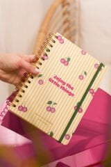 Matt Notebook 2025-2026 A5 Akademik Ajanda Spiralli 15x21 cm - 17 Aylık Kiraz