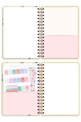 Matt Notebook 2025-2026 A5 Akademik Ajanda Spiralli 15x21 cm - 17 Aylık Kiraz