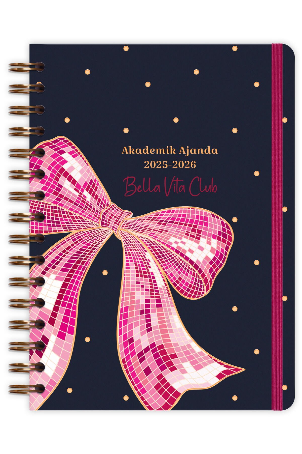 Matt Notebook 2025-2026 A5 Akademik Ajanda Spiralli 15x21 cm - 16 Aylık - Motivasyon Sayfalı Fiyonk