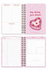 Matt Notebook 2025-2026 A5 Akademik Ajanda Spiralli 15x21 cm - 16 Aylık - Motivasyon Sayfalı Fiyonk