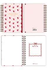 Matt Notebook 2025-2026 A5 Akademik Ajanda Spiralli 15x21 cm - 16 Aylık - Motivasyon Sayfalı Kalpler