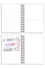 Matt Notebook 2025-2026 A5 Akademik Ajanda Spiralli 15x21 cm - 16 Aylık - Motivasyon Sayfalı Kiraz