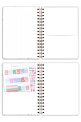 Matt Notebook 2025-2026 A5 Akademik Ajanda Spiralli 15x21 cm - 16 Aylık - Motivasyon Sayfalı Kiraz