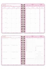 Matt Notebook 2025-2026 A5 Akademik Ajanda Spiralli 15x21 cm - 16 Aylık - Motivasyon Sayfalı Kiraz