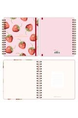 Matt Notebook 2025-2026 Akademik Kare Ajanda Spiralli - 17 Aylık Çilek