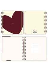 Matt Notebook 2025-2026 Akademik Kare Ajanda Spiralli - 17 Aylık Kalp