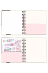 Matt Notebook 2025-2026 Akademik Kare Ajanda Spiralli - 17 Aylık Kalp