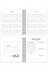 Matt Notebook 2025-2026 Akademik Kare Ajanda Spiralli - 17 Aylık Kalp