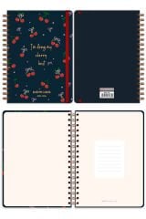 Matt Notebook 2025-2026 Akademik Ajanda Spiralli 17x24 cm - 17 Aylık Kiraz