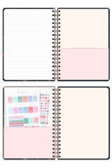 Matt Notebook 2025-2026 Akademik Ajanda Spiralli 17x24 cm - 17 Aylık Kiraz