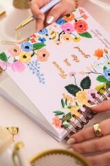Matt Notebook 2025-2026 A5 Akademik Ajanda Spiralli 15x21 cm -13 Aylık- Lila Çiçekler