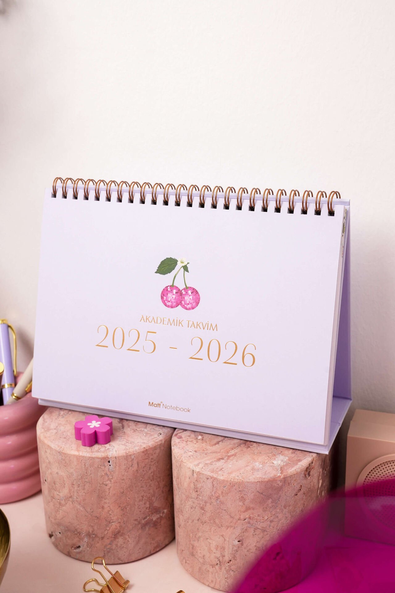 Matt Notebook 2025-2026 16 Aylık Akademik Masaüstü Planlayıcı Takvim