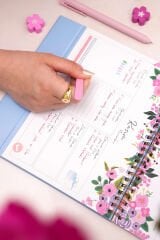 Matt Notebook 2025-2026 16 Aylık Akademik Masaüstü Planlayıcı Takvim Çiçekler