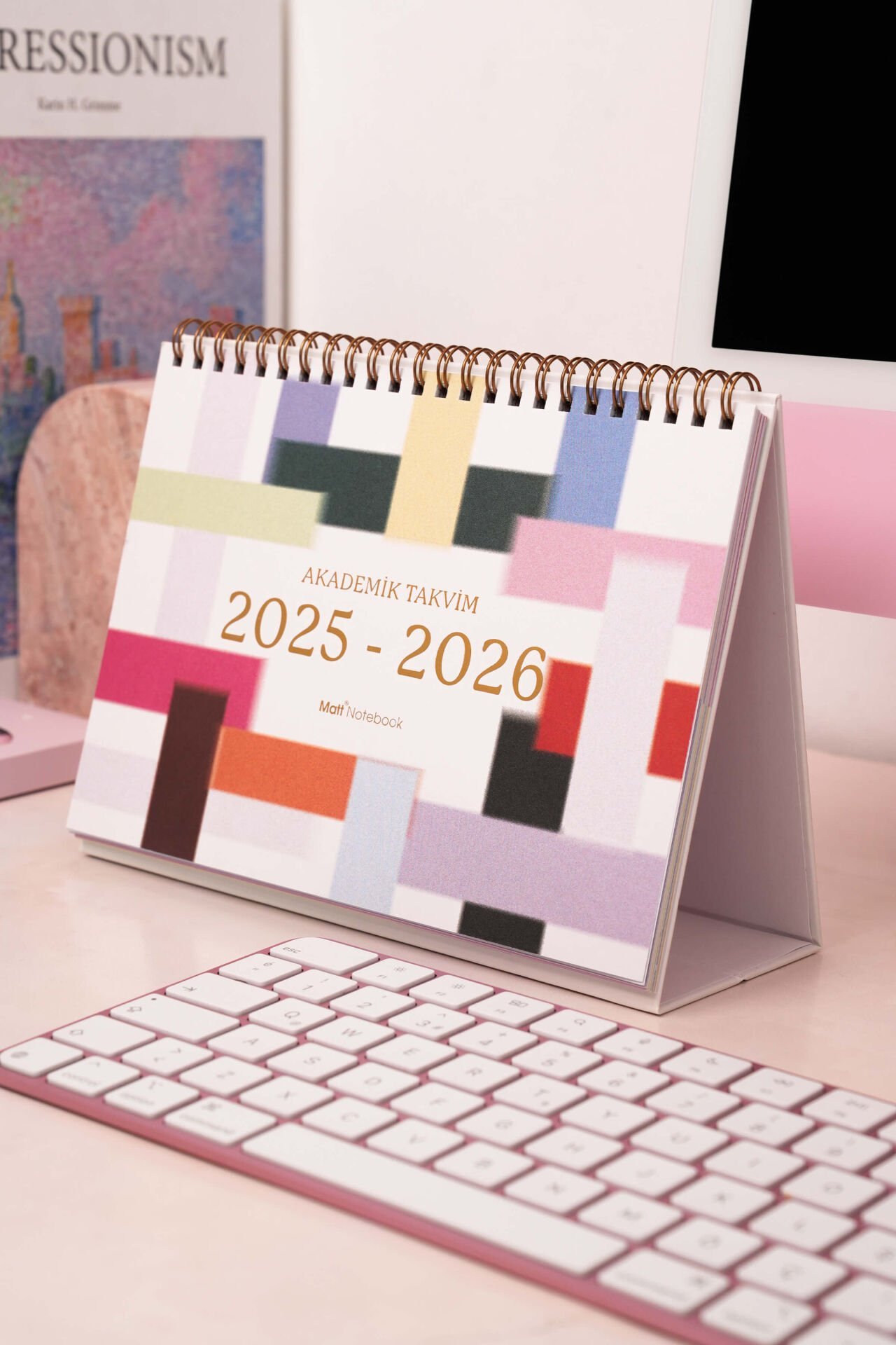 Matt Notebook 2025-2026 16 Aylık Akademik Masaüstü Planlayıcı Takvim