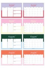 Matt Notebook 2025-2026 16 Aylık Akademik Masaüstü Planlayıcı Takvim