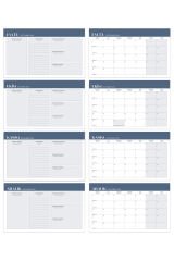 Matt Notebook 2025-2026 16 Aylık Akademik Masaüstü Planlayıcı Takvim Lacivert