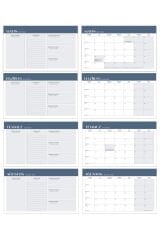 Matt Notebook 2025-2026 16 Aylık Akademik Masaüstü Planlayıcı Takvim Lacivert