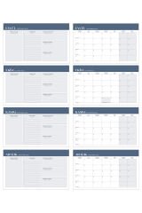 Matt Notebook 2025-2026 16 Aylık Akademik Masaüstü Planlayıcı Takvim Lacivert