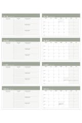 Matt Notebook 2025-2026 16 Aylık Akademik Masaüstü Planlayıcı Takvim Yeşil