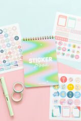 Matt Notebook Sticker Book 828 Adet Renkli Etiket Defteri