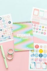 Matt Notebook Sticker Book 828 Adet Renkli Etiket Defteri