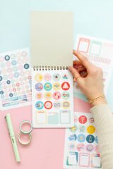 Matt Notebook Sticker Book 828 Adet Renkli Etiket Defteri