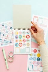 Matt Notebook Sticker Book 828 Adet Renkli Etiket Defteri