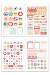 Matt Notebook Sticker Book 828 Adet Renkli Etiket Defteri