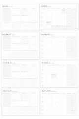 Matt Notebook 2025-2026 16 Aylık Akademik Masaüstü Planlayıcı Takvim 25x35 cm - Siyah