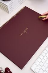 Matt Notebook 2025-2026 16 Aylık Akademik Masaüstü Planlayıcı Takvim 25x35 cm - Bordo